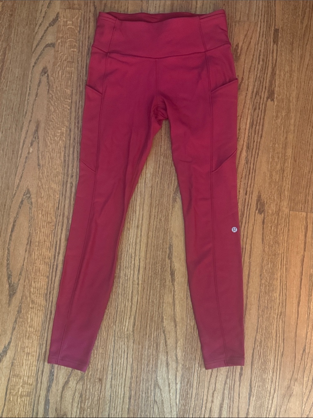 Lululemon | Keep The Fleece Tight 28" leggings burgundy -Size 8